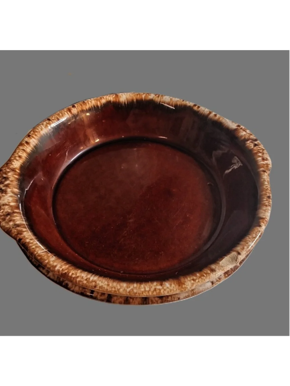 Hull Brown Drip Pottery Pair of Serving Dishes Vintage Mid Century Ovenproof